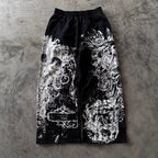 Y2k Retro Snake Print Loose Fit Wide-leg Pants