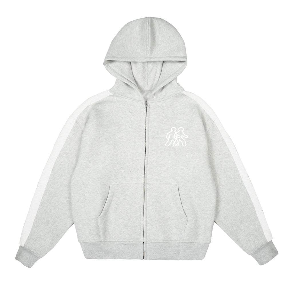 Men's Embroidered Hooded Zipper Sweatshirt And Pants Tracksuit