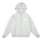Men's Embroidered Hooded Zipper Sweatshirt And Pants Tracksuit
