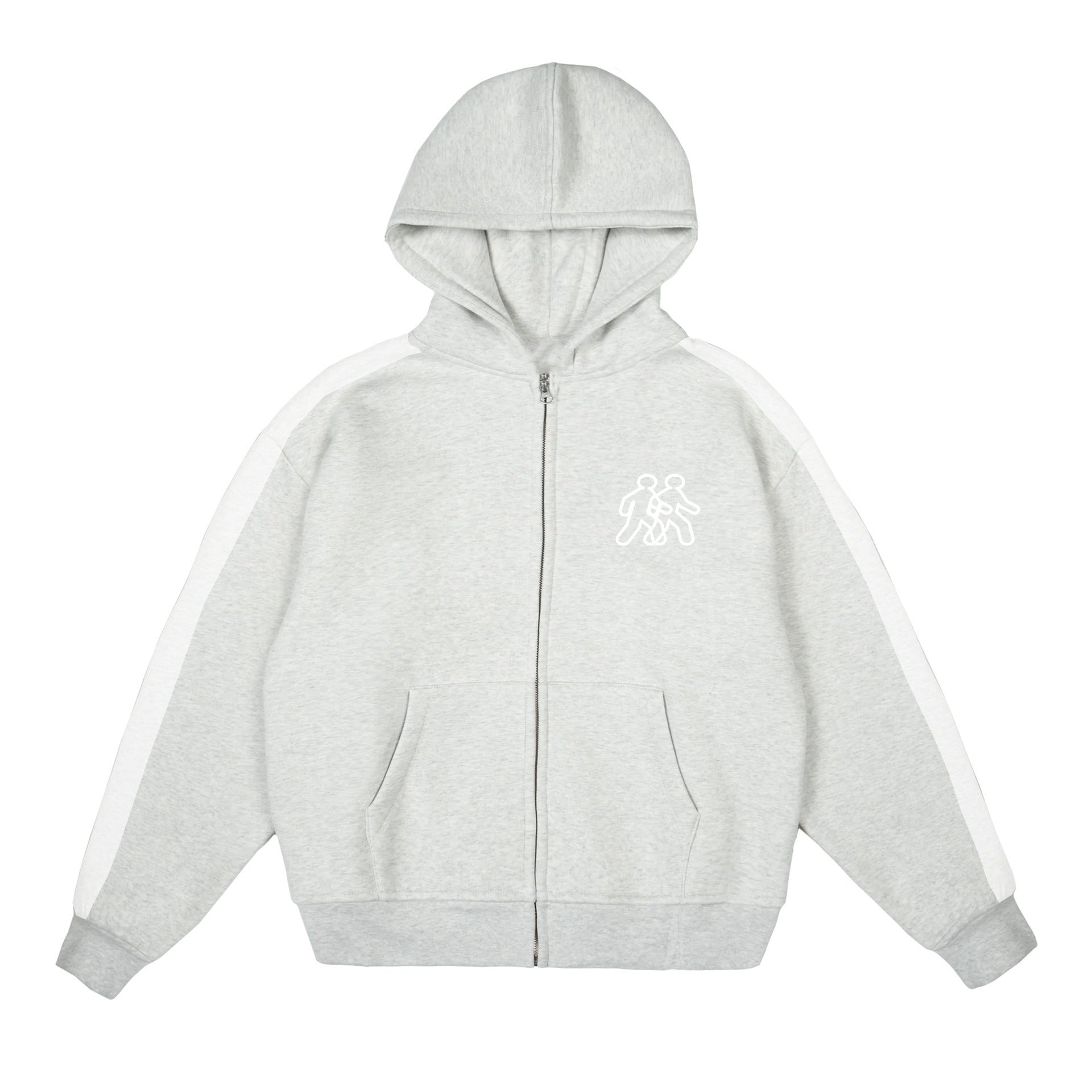 Men's Embroidered Hooded Zipper Sweatshirt And Pants Tracksuit
