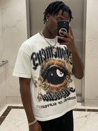 Affliction Black 8 Cross Eyes Vintage Graphic Cotton T-shirt
