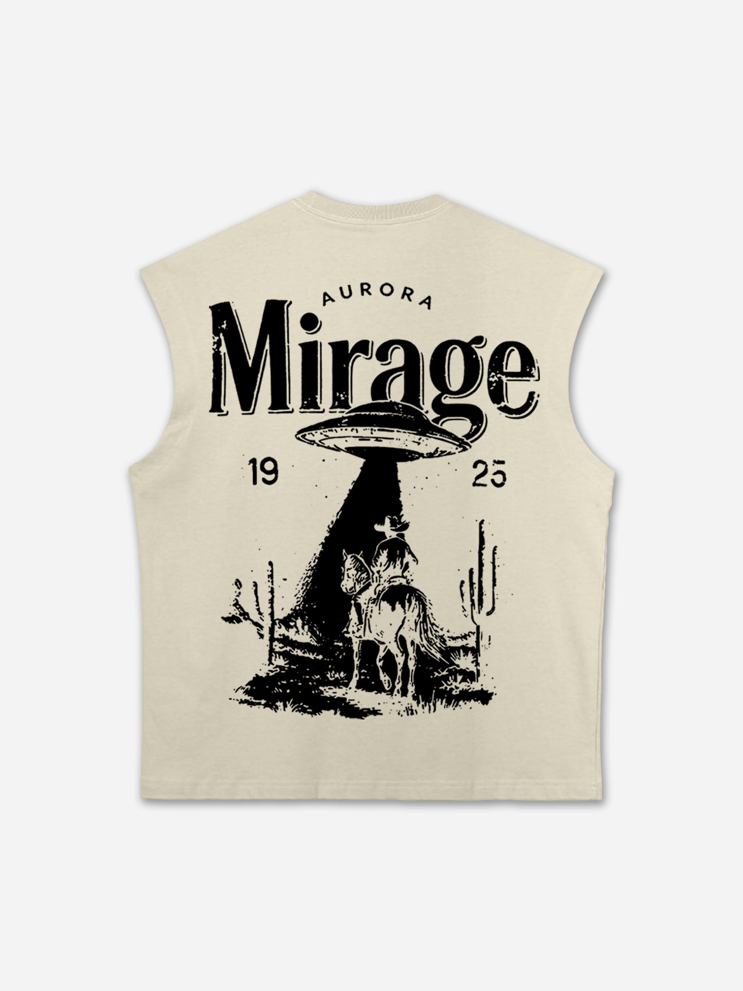 Western Cowboy Modelo Ufo Vintage Graphic Tank Top