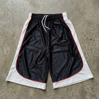 Color-blocked Drawstring Casual 1/2 Shorts