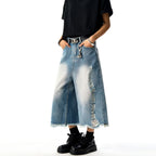 Fashion Washed Loose Denim Baggy Jorts