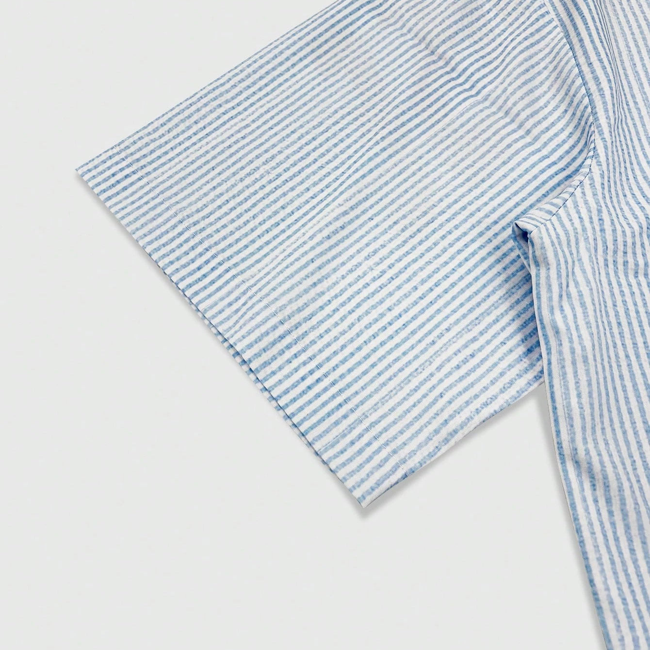 Men's Striped Nun Print Loose Short-sleeved Shirt