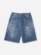 Men's Street Heavy Diamond Denim Shorts