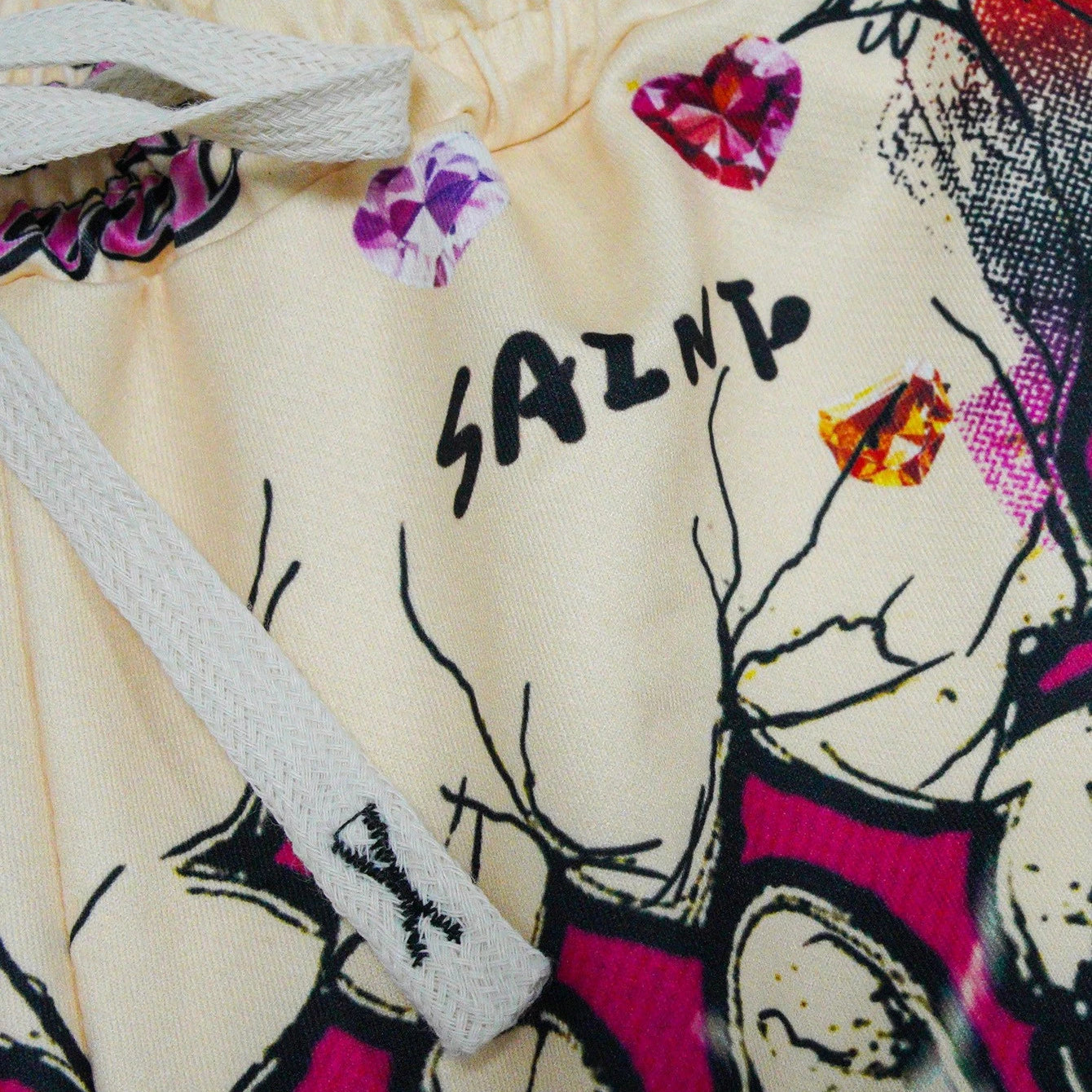Men's Street Graffiti Print Casual Sports Shorts