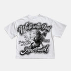 Walk With God Cupid Angel Vintage Graphic Cotton T-shirt
