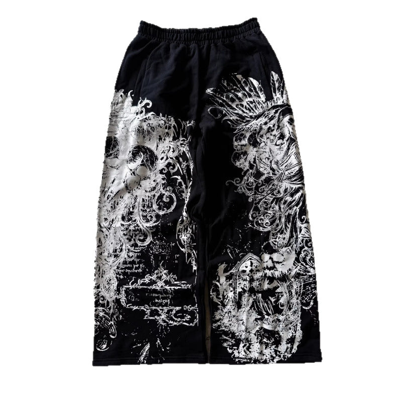 Y2k Retro Snake Print Loose Fit Wide-leg Pants