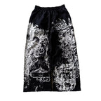 Y2k Retro Snake Print Loose Fit Wide-leg Pants