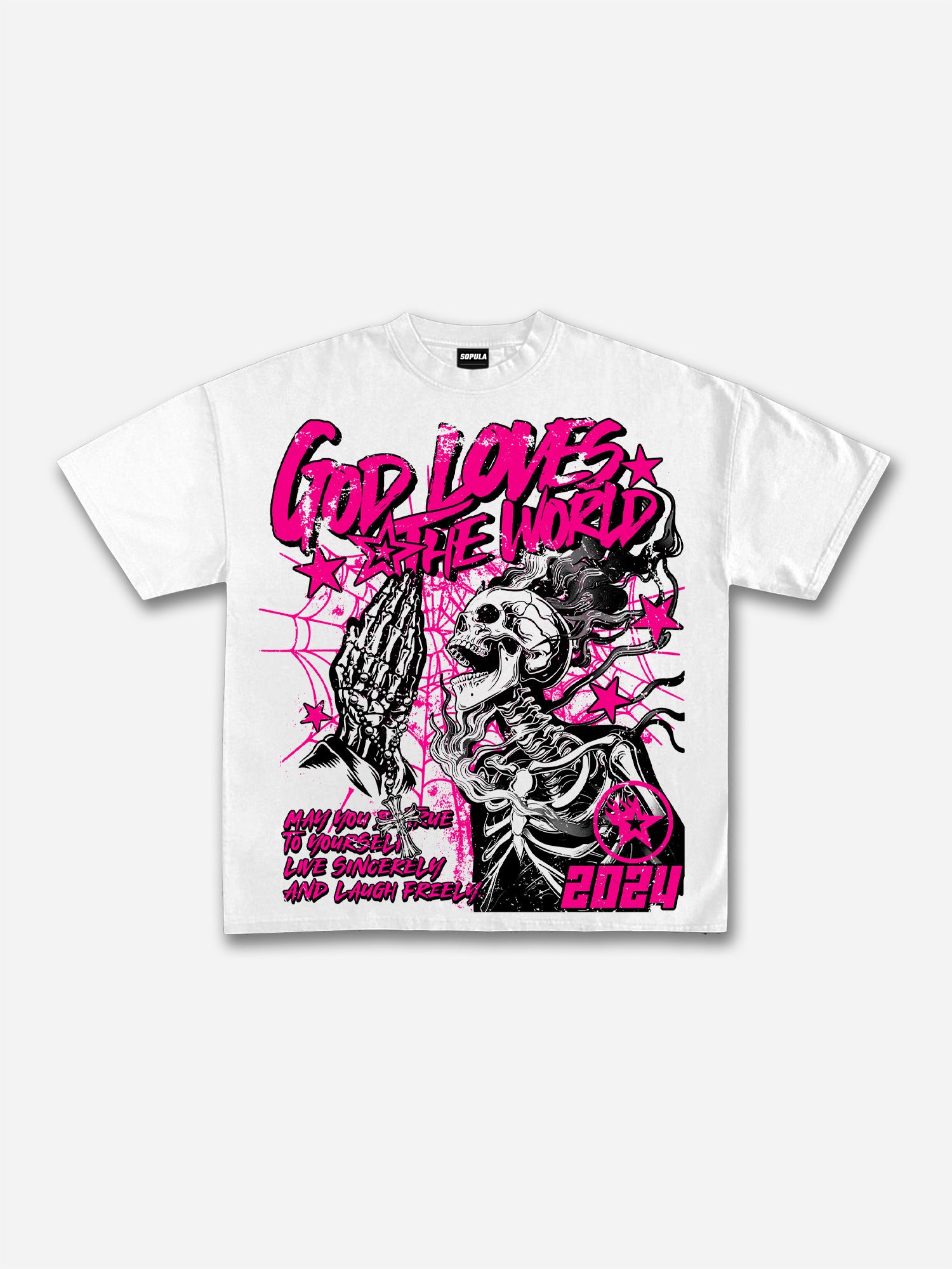 Street God Loves The World Graphic T-shirt