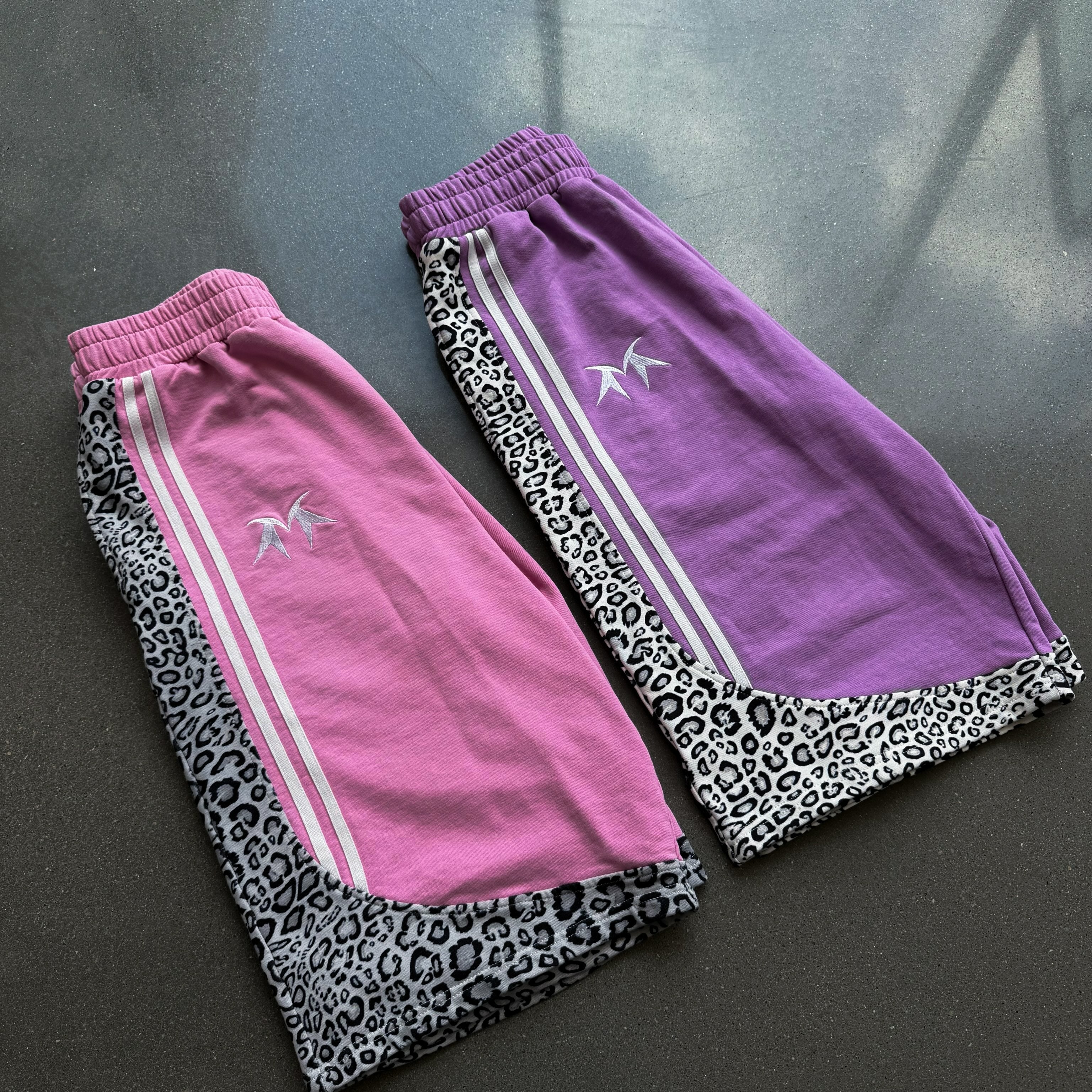 Leopard Print Patchwork Basketball 3/4 Shorts
