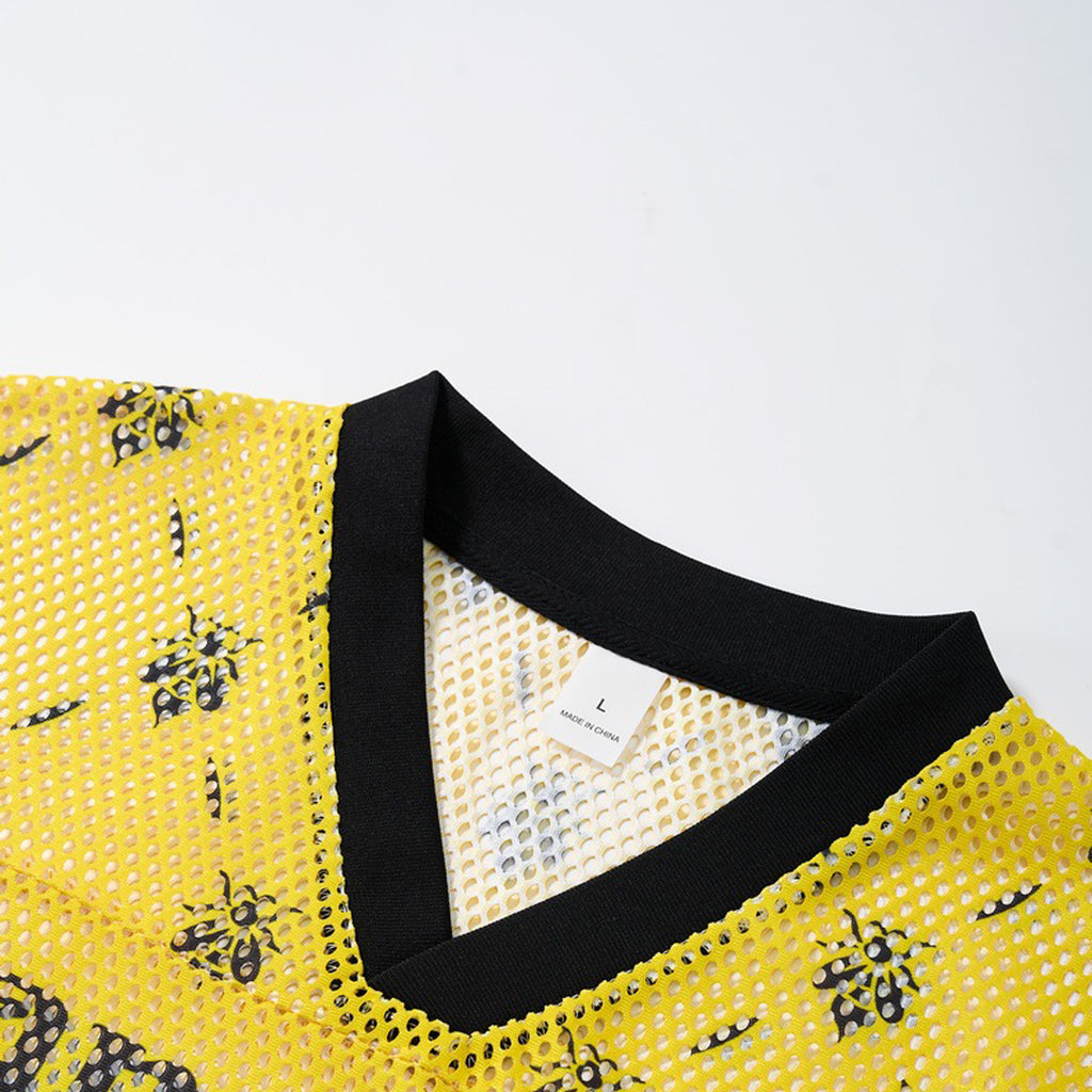 Bee Print No. 22 Mesh Jersey