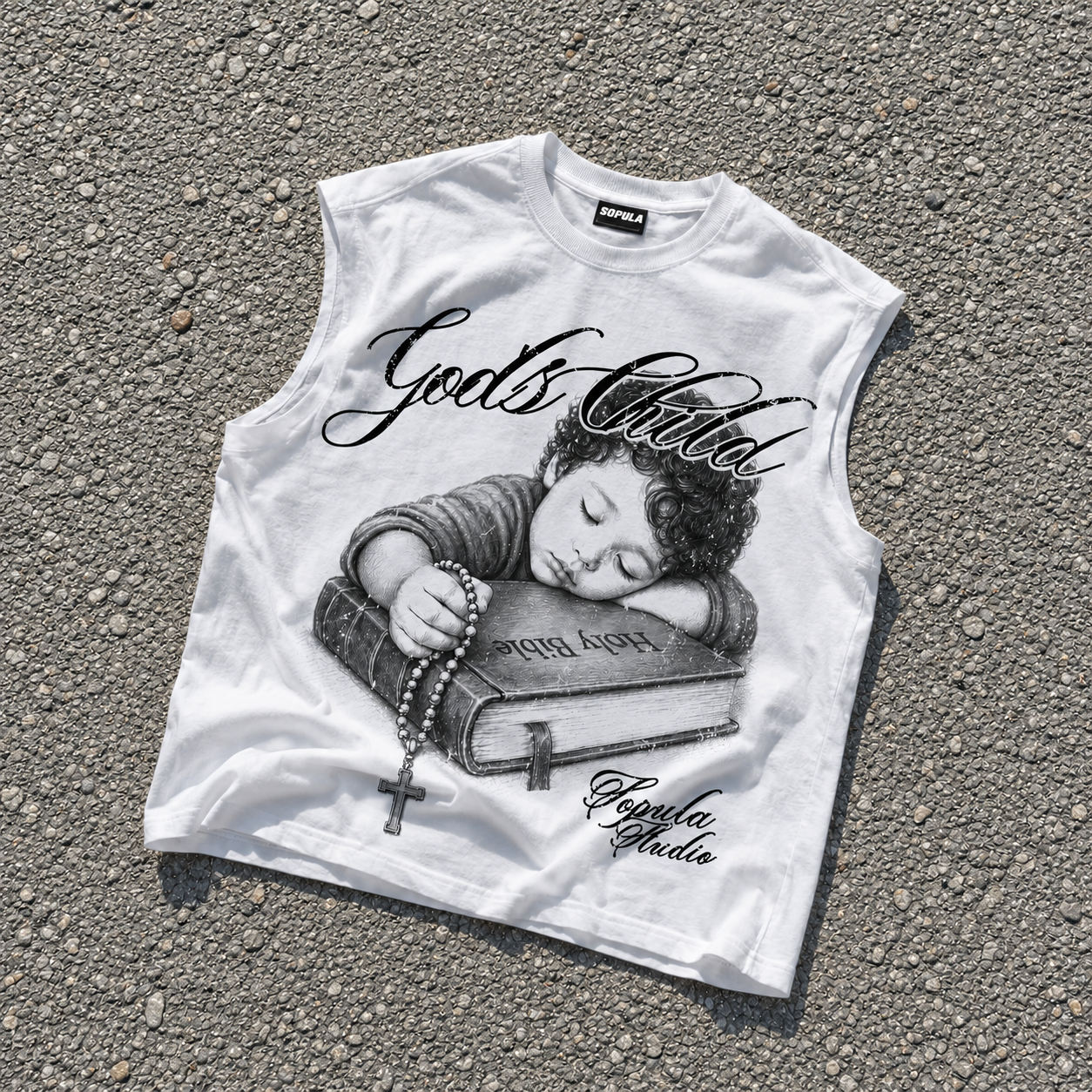 God's Child Prayer Bible Graphic Tank Top