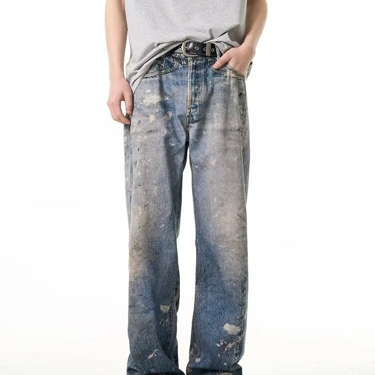Streetwear Printed Bootcut Denim Baggy Jeans