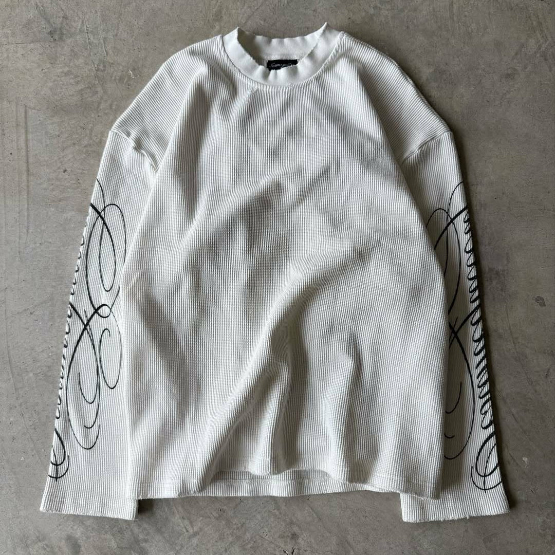 Leopard Print Waffle Texture Long-sleeved T-shirt