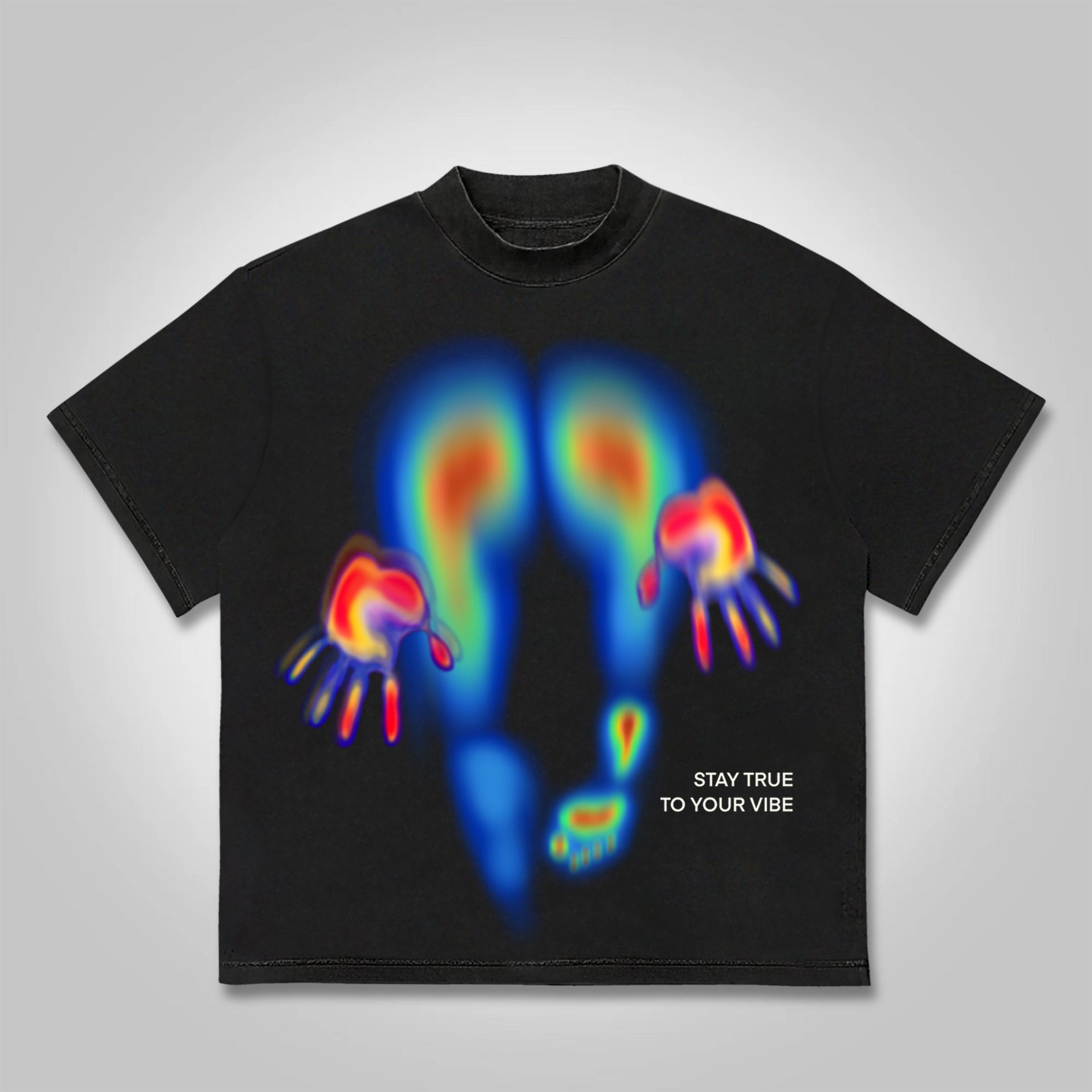 Abstract Graphics Of Heat-sensitive Characters T-shirt