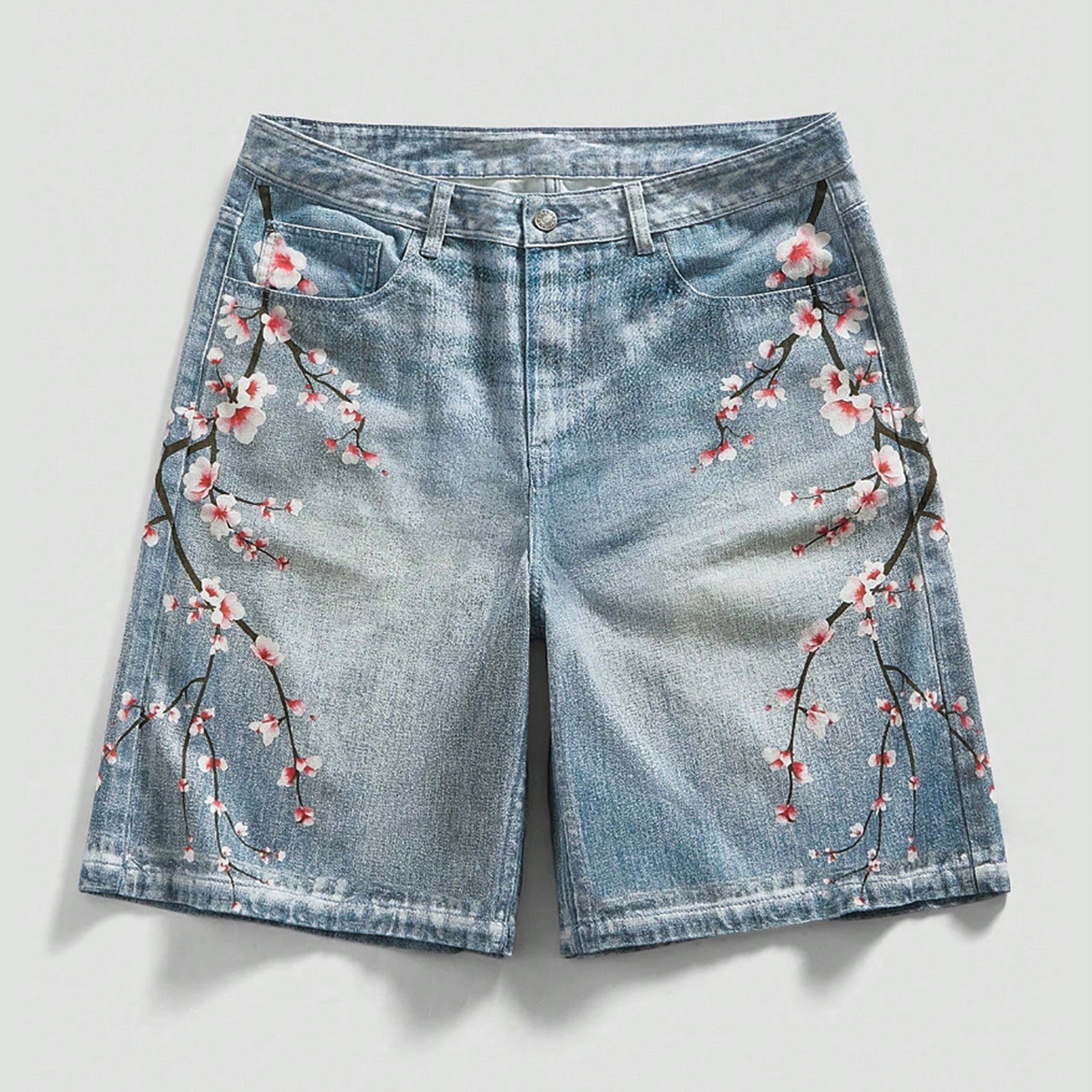 Streetwear Japanese Floral Shorts Jorts