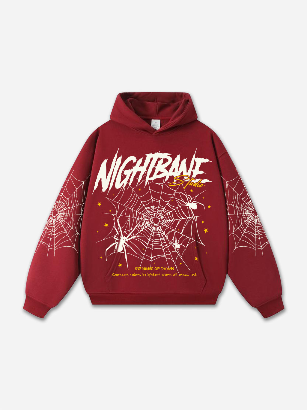 The Dark Night Bane Spider Web Graphics Pocket Hoodie