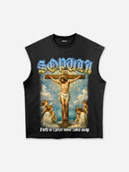 Sopula Portrait Of Jesus Artistic Graphic Tank Top