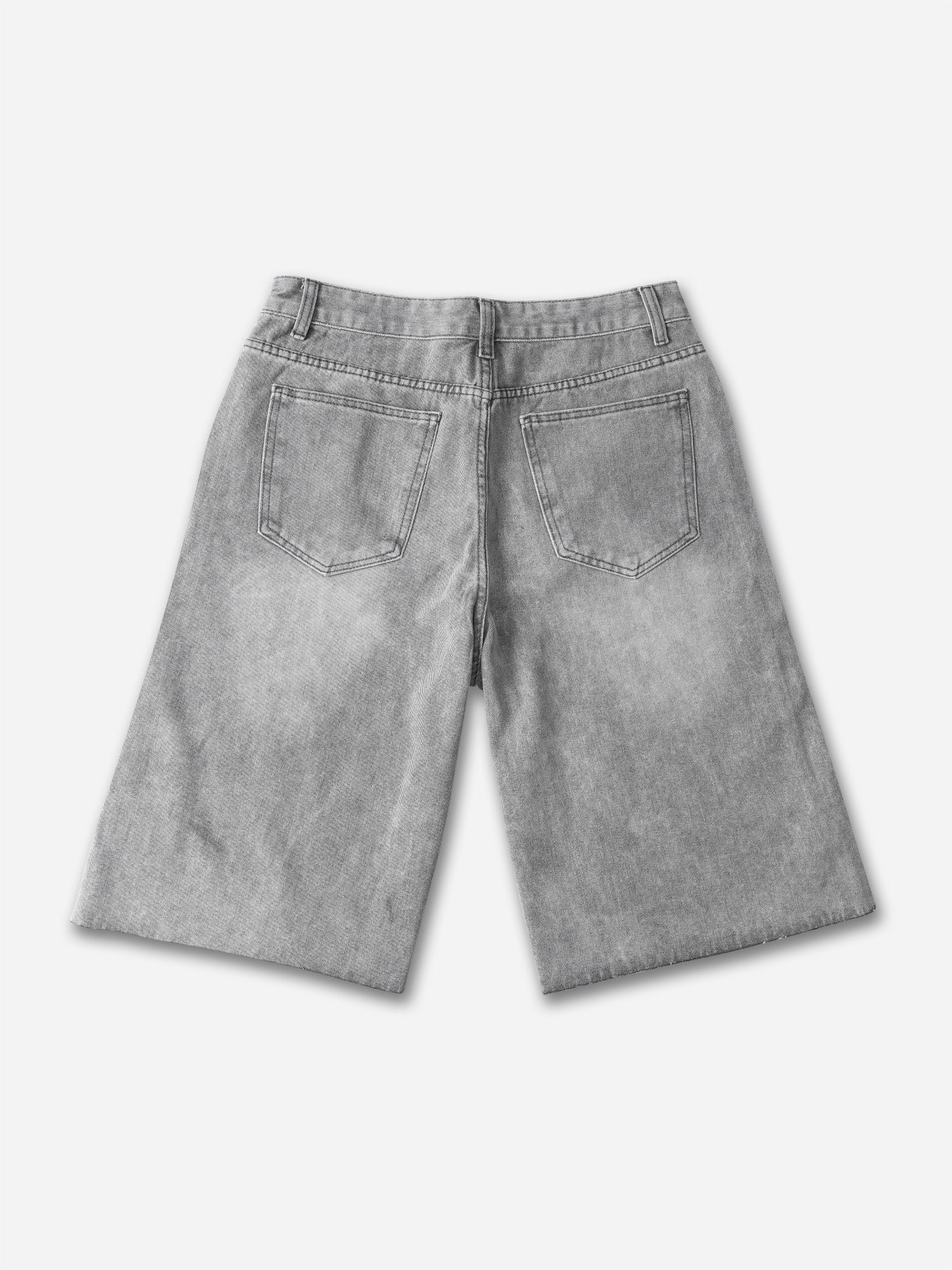 Vintage Washed High Street Distressed Denim Shorts