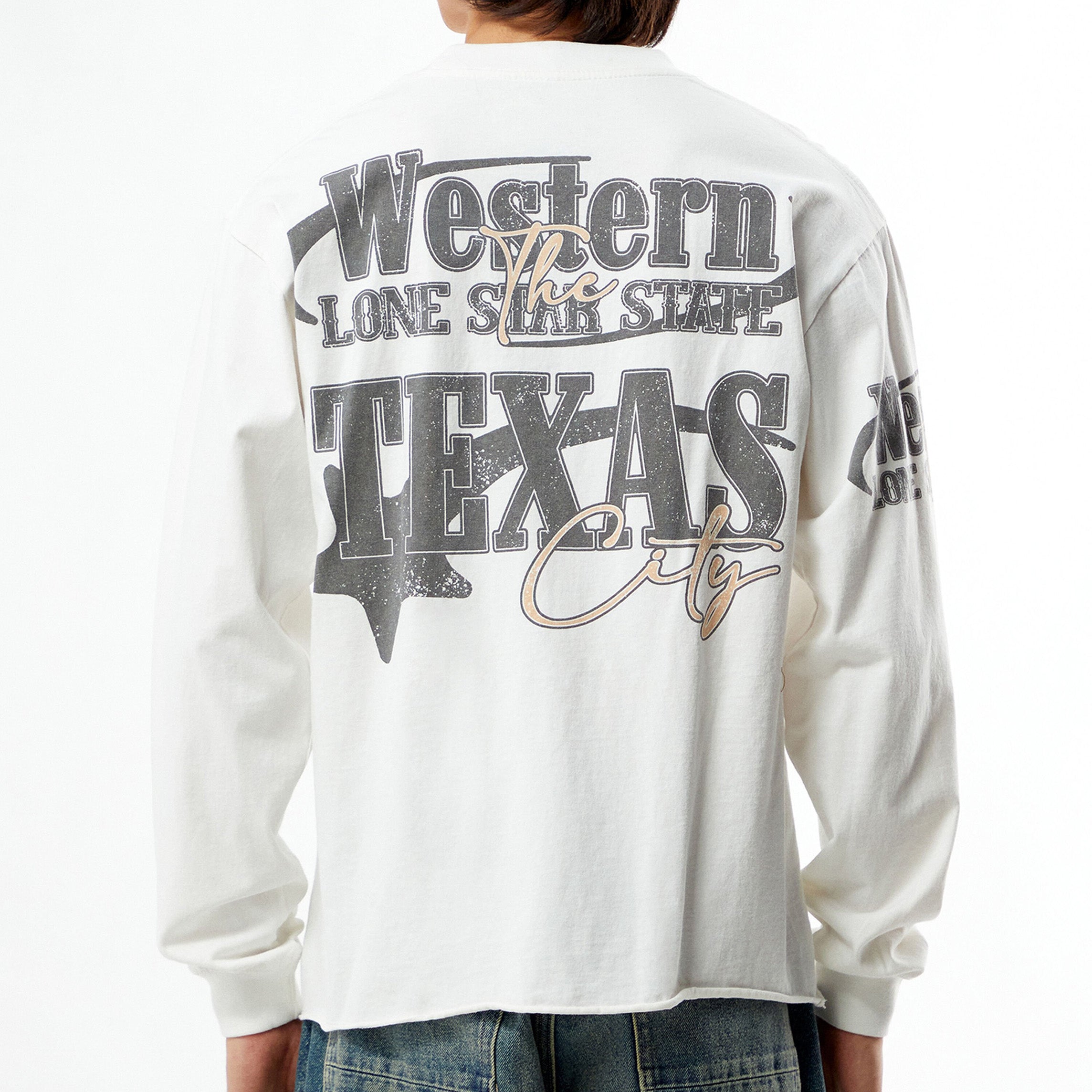 Western Cropped Long Sleeve T-shirt