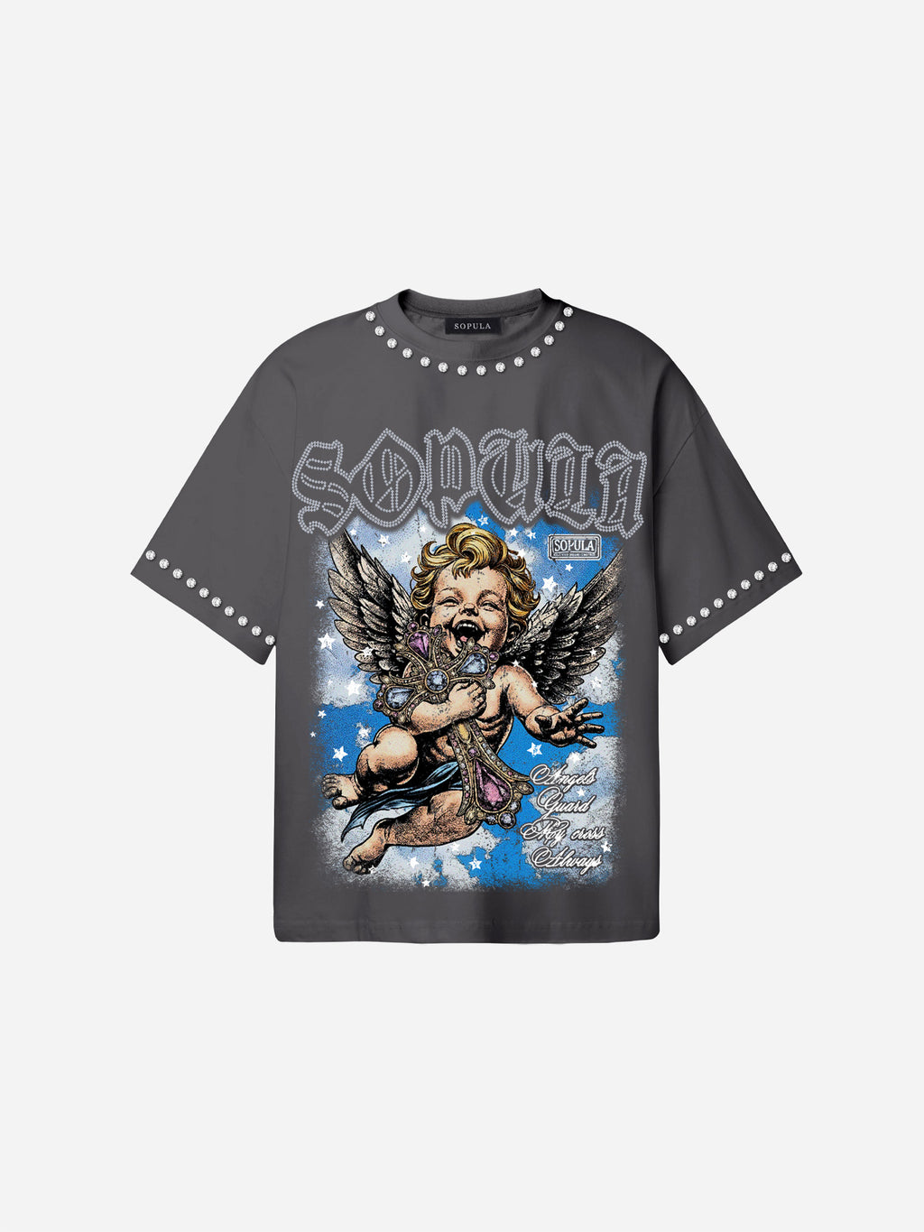 Sopula Angel Of The Cross Graphic Cotton T-shirt
