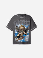 Sopula Angel Of The Cross Graphic Cotton T-shirt