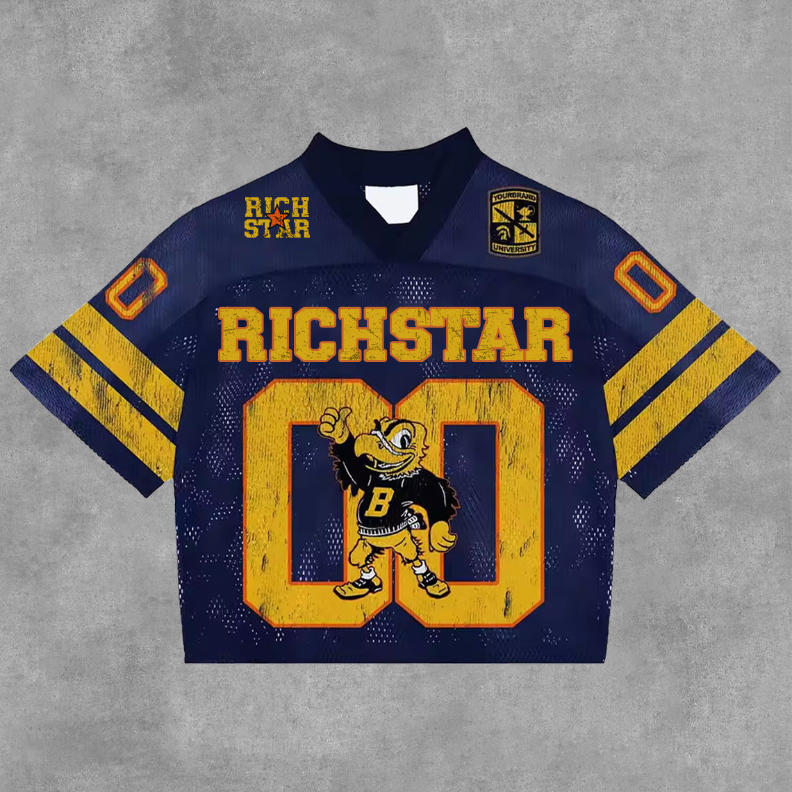 Vintage Rich Star Graphics Blokecore Blokette V-neck T-shirt