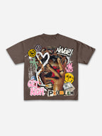 Richer Than My Opps Vintage Abstract Man Graphic Cotton T-shirt