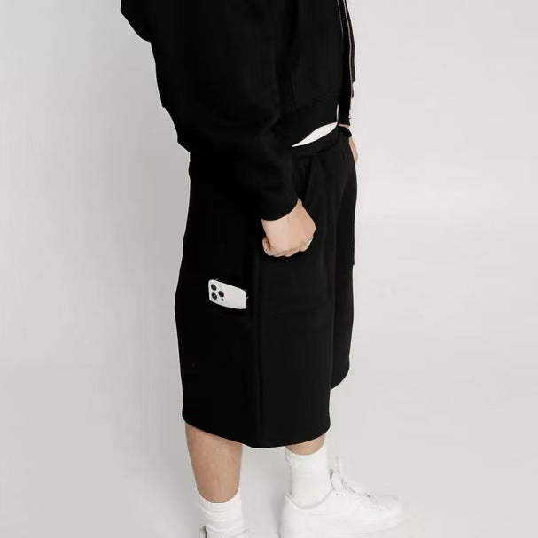 Men's Fashion Cotton Pocket Drawstring Sports Shorts