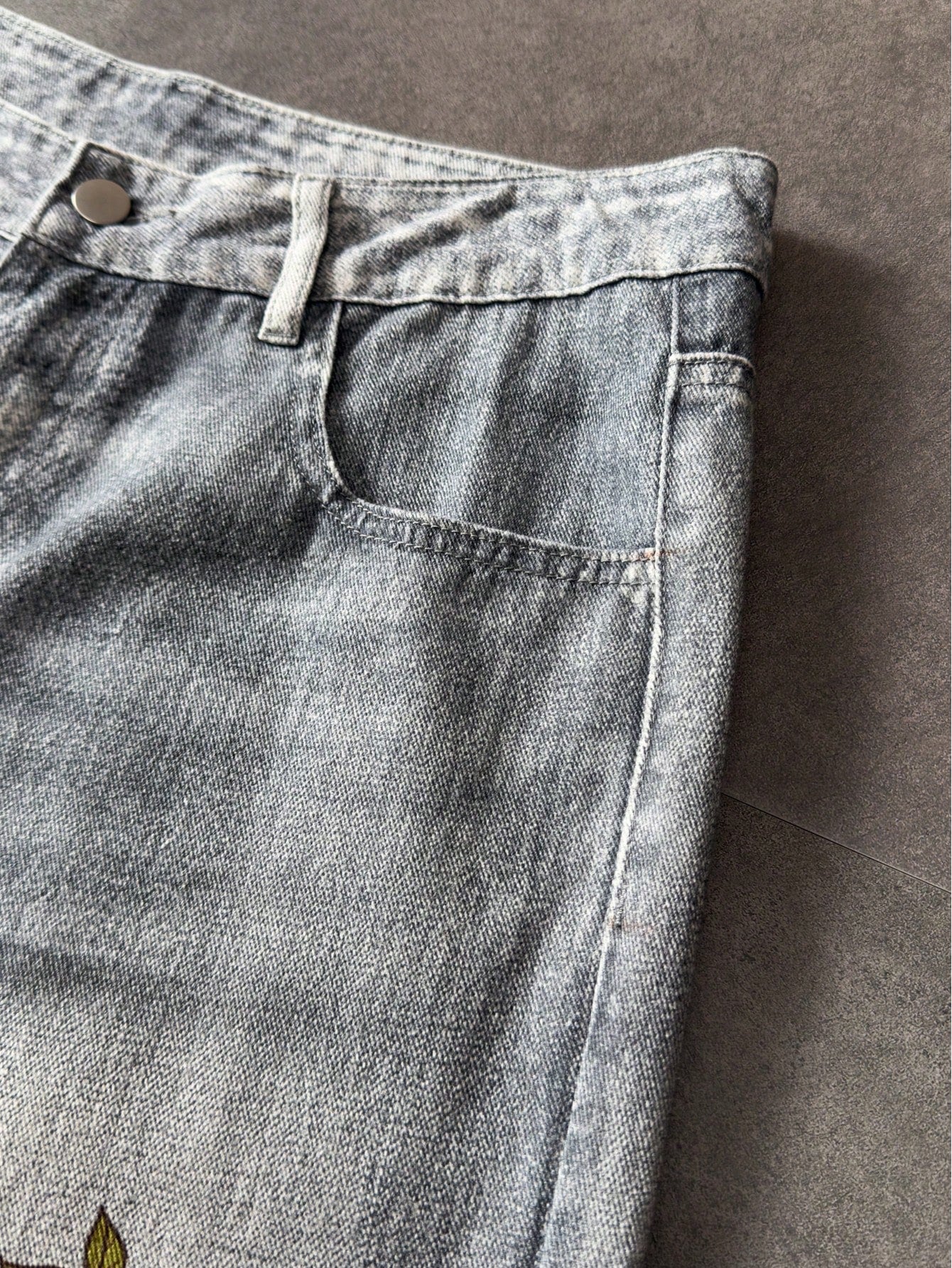Retro Japanese Floral Tigerbloom Loose Jeans