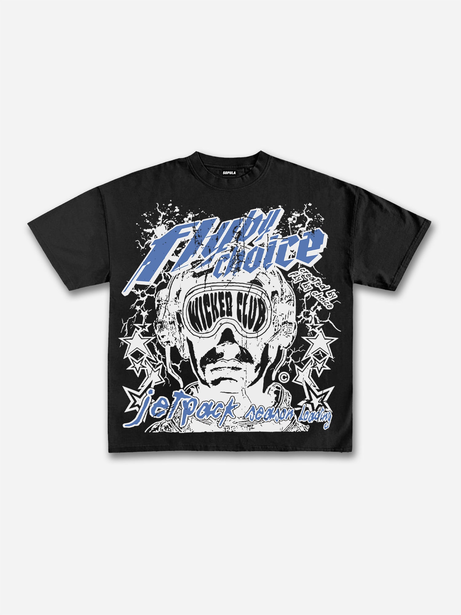 Vintage Fly By Choice Graphic Short Sleeve T-shirt