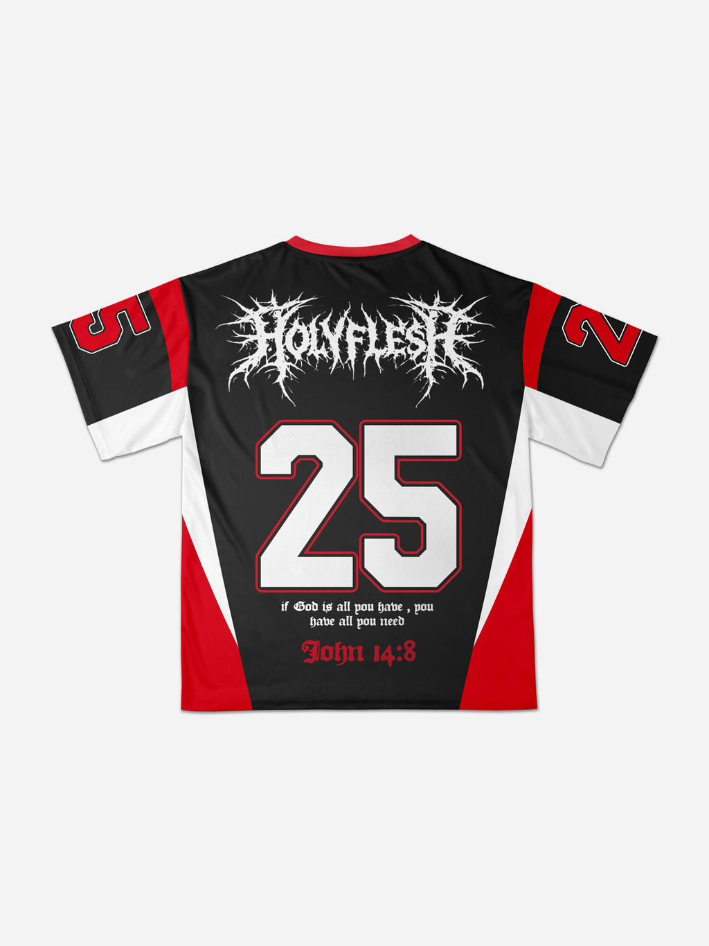 John 14：8 Holyflesh Cross Jesus Graphic Patchwork Color Mesh Jersey