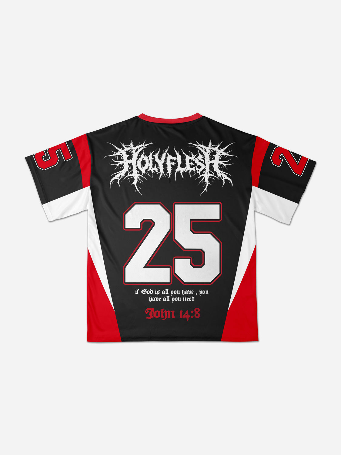 John 14：8 Holyflesh Cross Jesus Graphic Patchwork Color Mesh Jersey