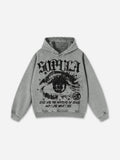 Sopula Star Eyes Graphic Acid Wash Hoodie