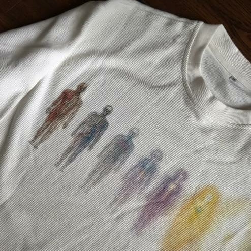 Soul Graffiti Print Cotton Long-sleeved T-shirt