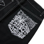 Men's Hip-hop Embroidered Loose Denim Shorts Jorts