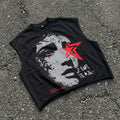 Jesus Is King Virgin Mary Print Vintage Graphic Short Tank Top