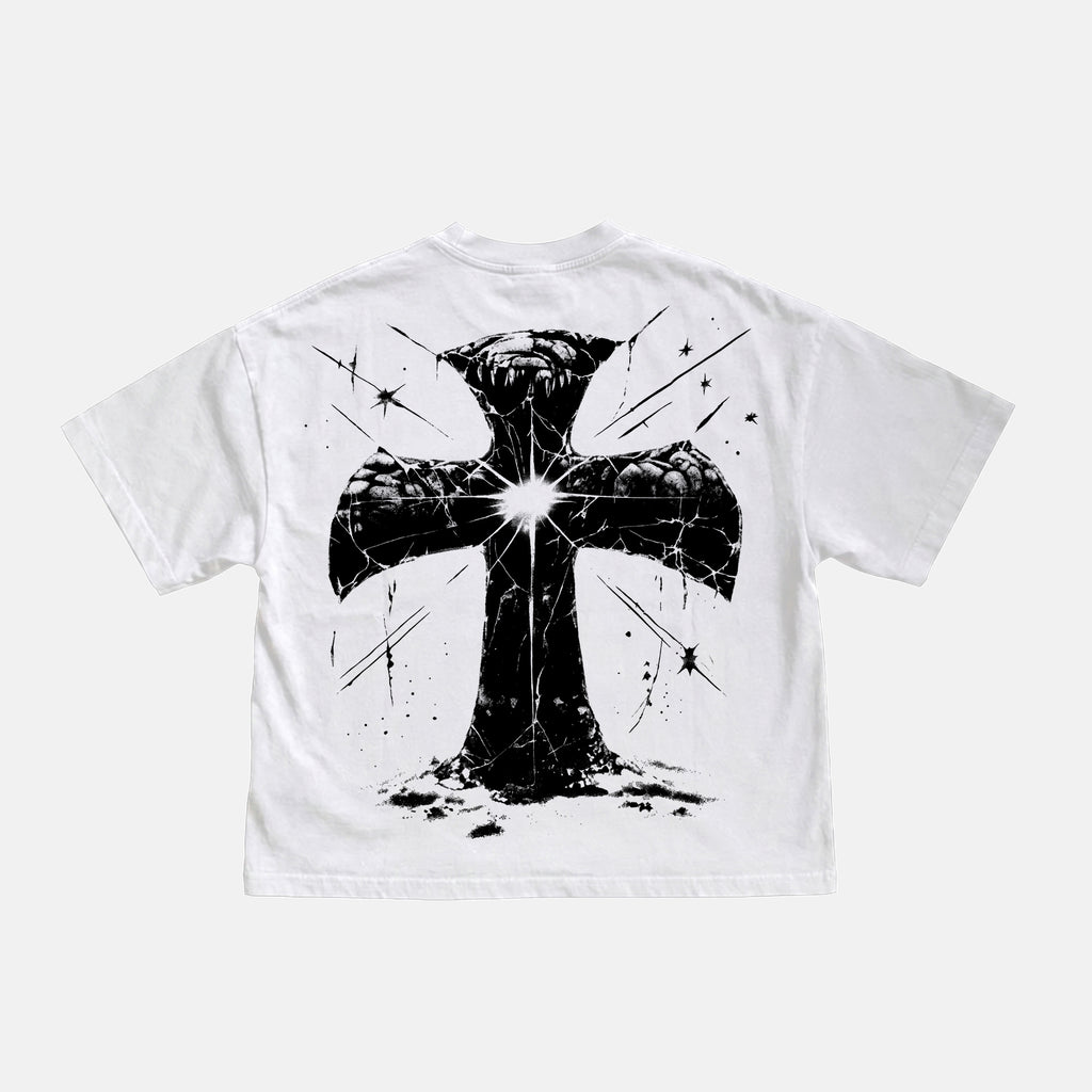 Portrait Of Jesus Just Faith Vintage Graphic Cotton T-shirt