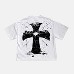 Portrait Of Jesus Just Faith Vintage Graphic Cotton T-shirt