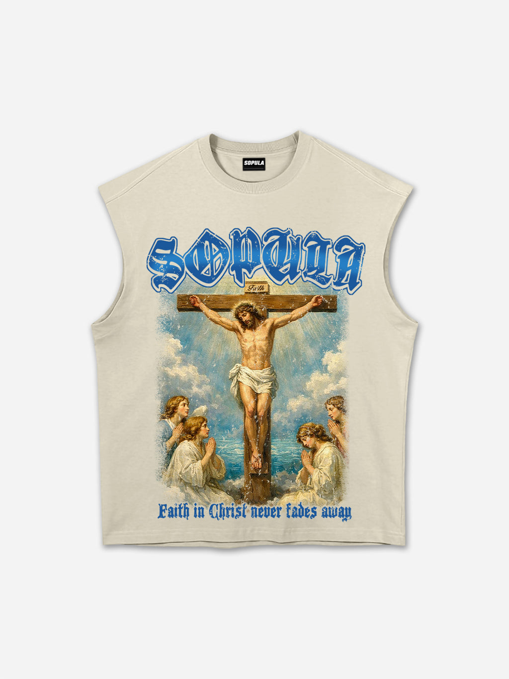 Sopula Portrait Of Jesus Artistic Graphic Tank Top