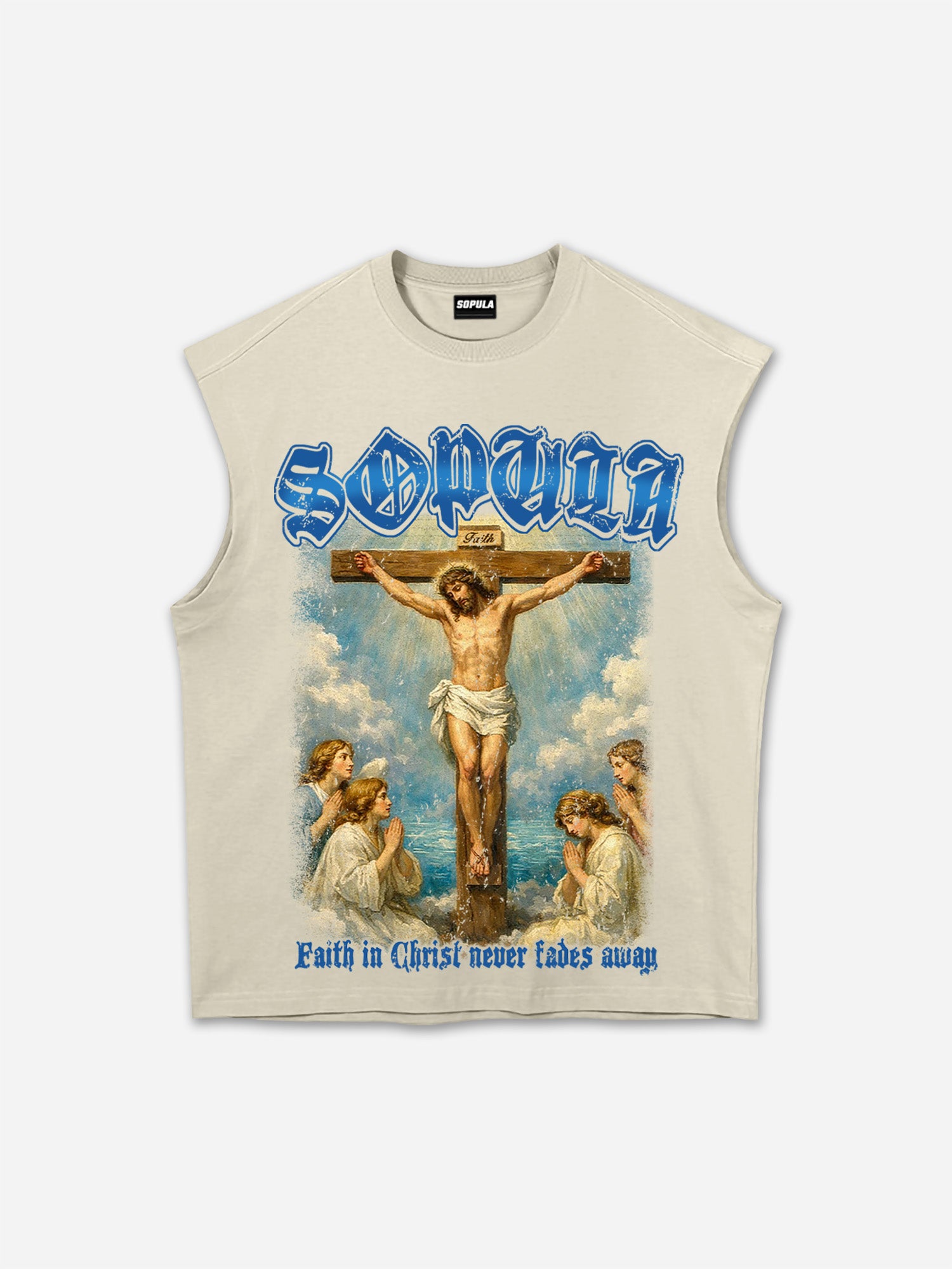 Sopula Portrait Of Jesus Artistic Graphic Tank Top