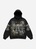 Saints Vitruvian Man Vintage Graphic Hoodie