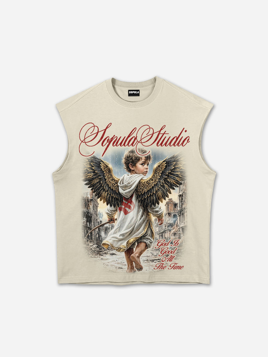 Guardian Angel Vintage Graphic Tank Top
