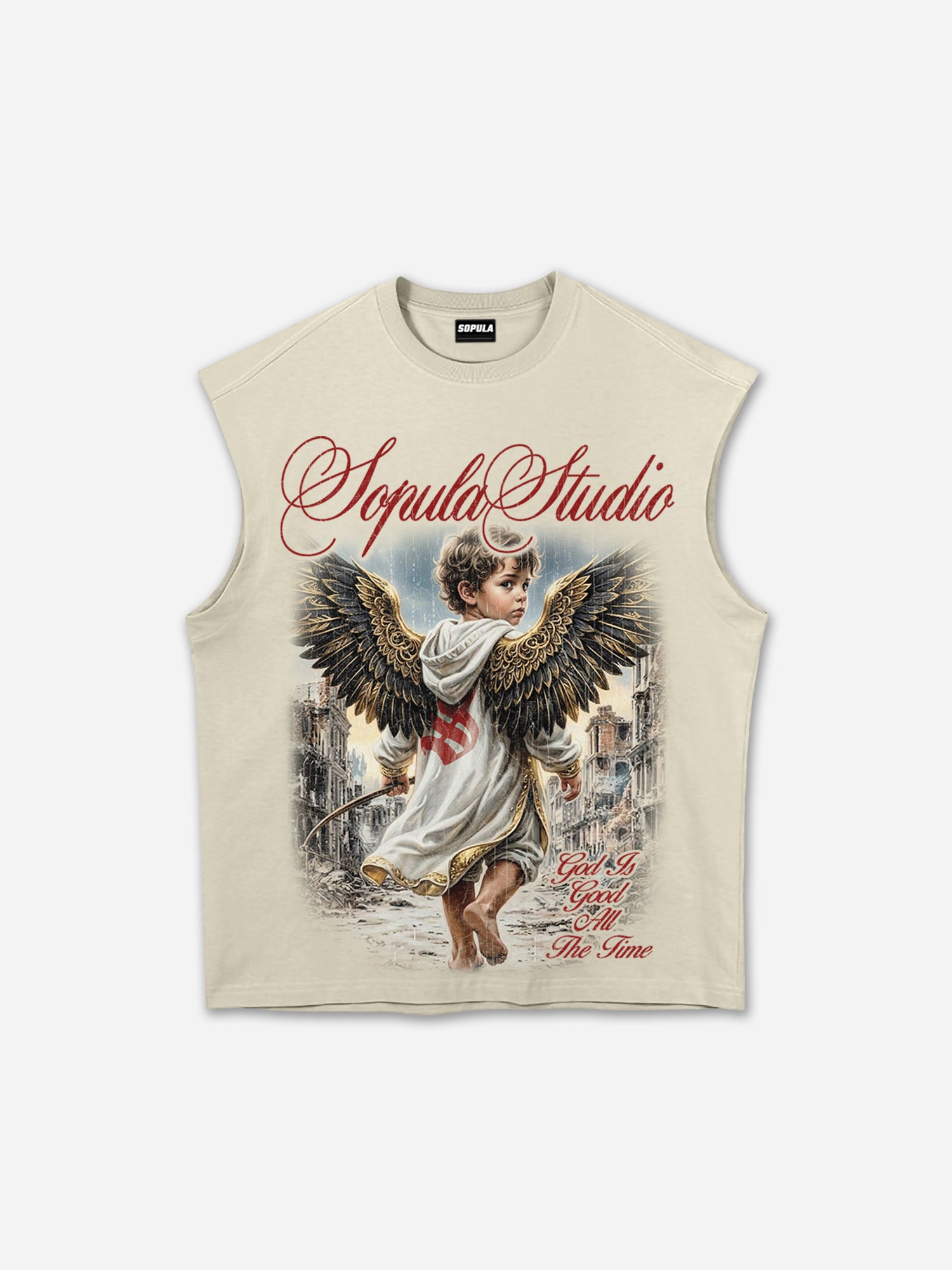 Guardian Angel Vintage Graphic Tank Top