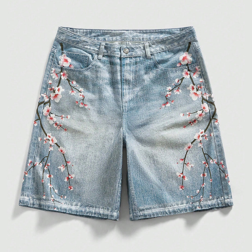 Streetwear Japanese Floral Shorts Jorts