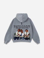 Vintage First Sunday Faith Graphic Acid Washed Oversized Hoodie
