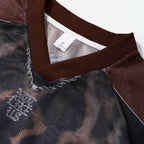 West Coast  Leopard Print Maillard Color Scheme Graphic Mesh Jersey