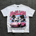 West Coast Little Devil Street  Sports Car Vintage Graphic Cotton T-shirt